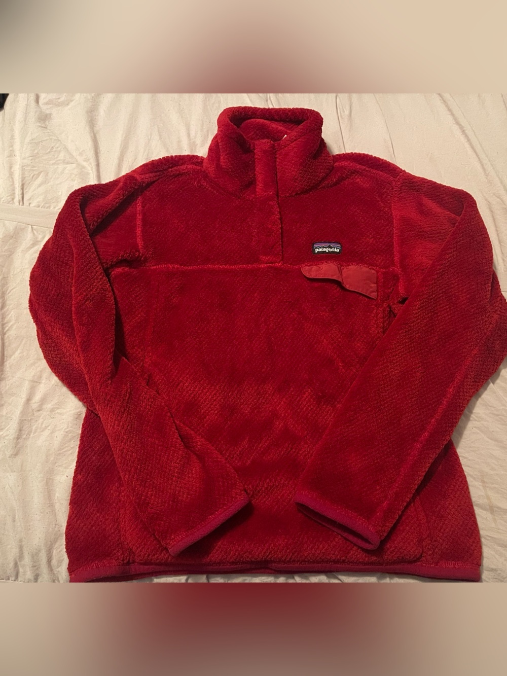Patagonia Retool Snap T- Fleece Pullover Red Women’s Size S